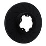 R1 15-25 Ford Transit-350 HD/DRW Front Right Drilled & Slotted Black Brake Rotor