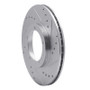 R1 67-88 Porsche 911 Front Right Drilled & Slotted Silver Brake Rotor