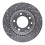 R1 69-83 Porsche 911 Rear Right Drilled & Slotted Silver Brake Rotor