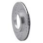 R1 67-88 Porsche 924 Front Left Drilled & Slotted Silver Brake Rotor
