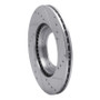 R1 67-88 Porsche 924 Front Left Drilled & Slotted Silver Brake Rotor
