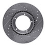 R1 67-88 Porsche 924 Front Left Drilled & Slotted Silver Brake Rotor