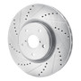 R1 05-20 Subaru Impreza Front Left Drilled & Slotted Silver Brake Rotor