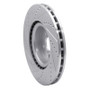 R1 03-25 Subaru BRZ Front Right Drilled & Slotted Silver Brake Rotor