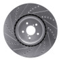 R1 03-25 Subaru BRZ Front Right Drilled & Slotted Silver Brake Rotor