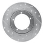 R1 65-76 Porsche 911 Front Left Drilled & Slotted Silver Brake Rotor
