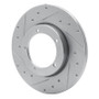 R1 65-76 Porsche 911 Front Left Drilled & Slotted Silver Brake Rotor