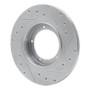 R1 65-76 Porsche 911 Front Left Drilled & Slotted Silver Brake Rotor