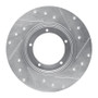 R1 65-76 Porsche 911 Front Left Drilled & Slotted Silver Brake Rotor