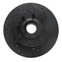 R1 11-25 Ford F-350 Super Duty 2WD Front Right Drilled & Slotted Black Brake Rotor