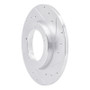 R1 65-76 Porsche 911 Front Right Drilled & Slotted Silver Brake Rotor