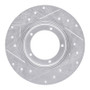 R1 65-76 Porsche 911 Front Right Drilled & Slotted Silver Brake Rotor