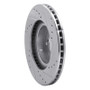 R1 90-16 Saab 9-2X Front Left Drilled & Slotted Silver Brake Rotor