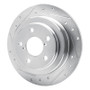 R1 90-08 Saab 9-2X Rear Left Drilled & Slotted Silver Brake Rotor