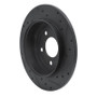 R1 05-08 Ford Escape Rear Left Drilled & Slotted Black Brake Rotor
