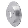 R1 09-17 Suzuki Grand Vitara Rear Left Drilled & Slotted Silver Brake Rotor