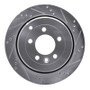 R1 05-07 Land Rover LR3 Rear Right Drilled & Slotted Silver Brake Rotor