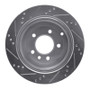 R1 05-07 Land Rover LR3 Rear Right Drilled & Slotted Silver Brake Rotor
