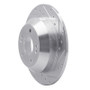 R1 10-21 Hyundai Santa Fe Rear Right Drilled & Slotted Silver Brake Rotor