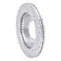 R1 96-98 Suzuki SIDEKICK Front Left Drilled & Slotted Silver Brake Rotor