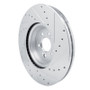 R1 20-25 Mercedes-Benz GLE350 Front Left Drilled & Slotted Silver Brake Rotor