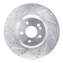 R1 19-25 Mercedes-Benz CLA250 Front Left Drilled & Slotted Silver Brake Rotor