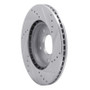 R1 11-25 Hyundai Veloster Front Left Drilled & Slotted Silver Brake Rotor