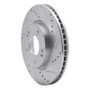 R1 03-13 Hyundai Sonata Front Right Drilled & Slotted Silver Brake Rotor