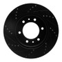 R1 06-10 Hummer H3T Front Right Drilled & Slotted Black Brake Rotor