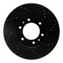 R1 06-10 Hummer H3T Front Left Drilled & Slotted Black Brake Rotor