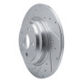 R1 20-25 Mercedes-Benz GLE350 Rear Left Drilled & Slotted Silver Brake Rotor
