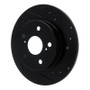 R1 11-16 Scion TC Rear Right Drilled & Slotted Black Brake Rotor