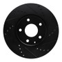R1 13-19 Mazda 6 Front Right Drilled & Slotted Black Brake Rotor