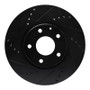 R1 13-19 Mazda 6 Front Left Drilled & Slotted Black Brake Rotor