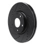 R1 13-19 Mazda 6 Front Left Drilled & Slotted Black Brake Rotor