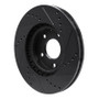 R1 13-19 Mazda 6 Front Left Drilled & Slotted Black Brake Rotor