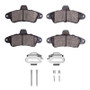 R1 95-00 Mercury Cougar Rear Euro Ceramic Brake Pads and Hardware Kit