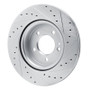R1 19-25 Mercedes-Benz G580 Rear Left Drilled & Slotted Silver Brake Rotor