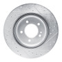 R1 19-25 Mercedes-Benz G580 Rear Left Drilled & Slotted Silver Brake Rotor