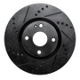 R1 16-25 Fiat 124 Spider Front Left Drilled & Slotted Black Brake Rotor