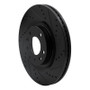 R1 07-15 Mazda CX-9 Front Right Drilled & Slotted Black Brake Rotor