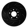 R1 07-15 Mazda CX-9 Front Right Drilled & Slotted Black Brake Rotor