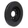 R1 07-12 Mazda CX-7 Front Right Drilled & Slotted Black Brake Rotor