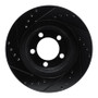 R1 67-67 Ford Galaxie Front Right Drilled & Slotted Black Brake Rotor