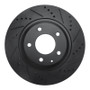 R1 04-11 Mazda RX-8 Rear Right Drilled & Slotted Black Brake Rotor