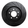 R1 04-11 Mazda RX-8 Front Right Drilled & Slotted Black Brake Rotor