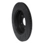 R1 08-17 Chevrolet SS Rear Right Drilled & Slotted Black Brake Rotor