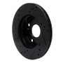 R1 90-93 Mazda Miata Front Right Drilled & Slotted Black Brake Rotor