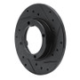 R1 85-94 Chevrolet Sprint Front Right Drilled & Slotted Black Brake Rotor