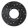 R1 85-94 Chevrolet Sprint Front Right Drilled & Slotted Black Brake Rotor